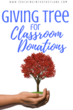 Classroom Donations with a Giving Tree