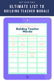 15 Ideas for Improving Teacher Morale