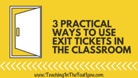 Exit tickets can be a game changer in the classroom, but they can also be one extra thing on your plate. Check out this post for 3 practical ways to use exit tickets in the upper elementary classroom! 