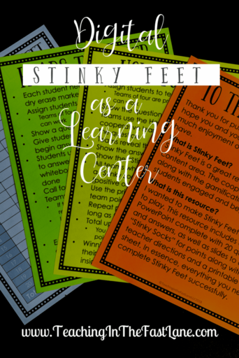 Are you looking for a partner game or learning center that will engage your students and keep them asking for more? Look no further than Digital Stinky Feet! While Stinky Feet is a great review game to play with the whole class it can be a powerful way for students to get practice with a partner.