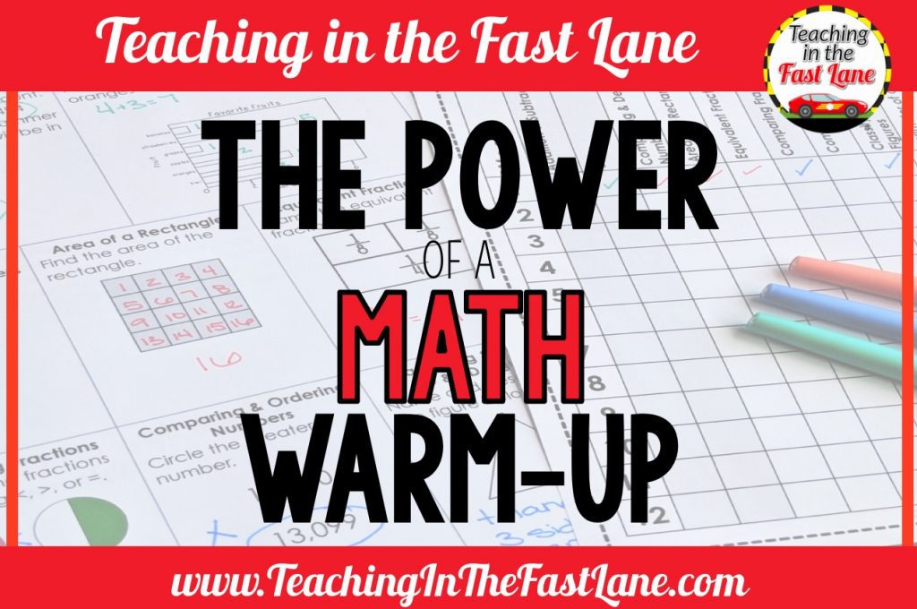 Spiral review through the use of a math warm up is a great way to keep learning fresh for students and preview new material. Their power is infinite!