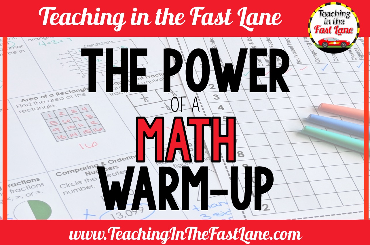 Spiral review through the use of a math warm up is a great way to keep learning fresh for students and preview new material. Their power is infinite! 