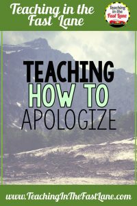 Apologizing with meaning is a life skills that our students need help with. By giving our students a framework to build their apology we are setting them up for successful relationships in the future. 