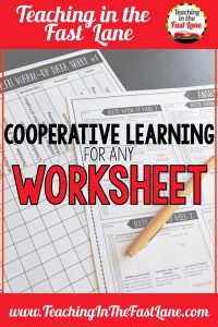 Cooperative learning strategies that will take any worksheet and turn it into an interactive activity your students will love! These activities are awesome for upping the engagement in your elementary classroom and are more than just group work! 