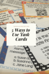 Five fun ways to use task cards in the classroom so they don't turn into a glorified worksheet! 