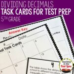 Dividing Decimals Task Cards - Teaching in the Fast Lane